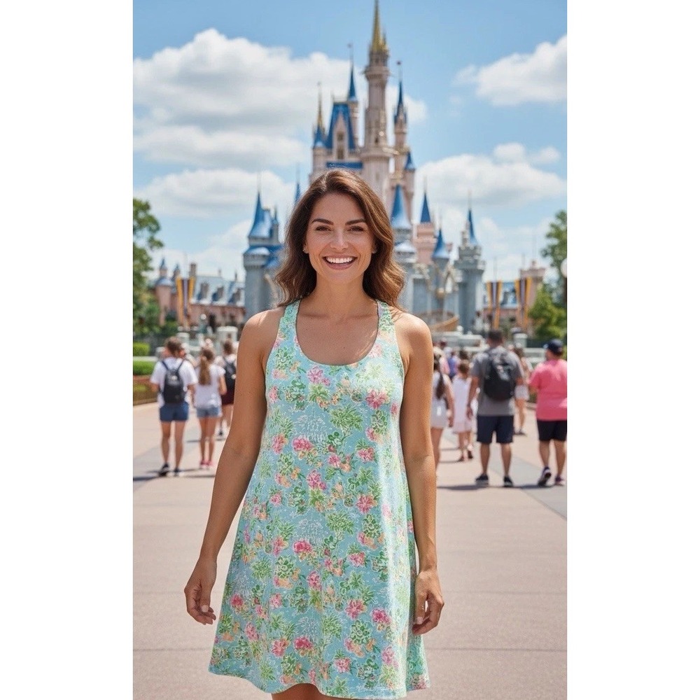 New Lilly Pulitzer Dress X Disney L Loves Mickey Kristen Swing Dress Size  Large